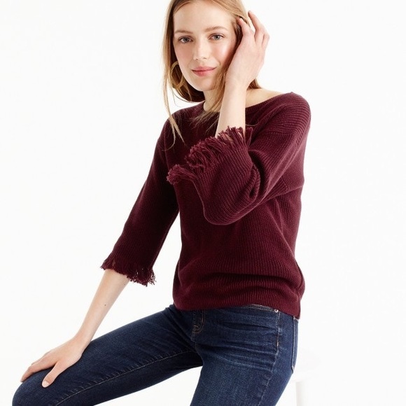 J. Crew Sweaters - J. Crew crewneck sweater with fringe XS